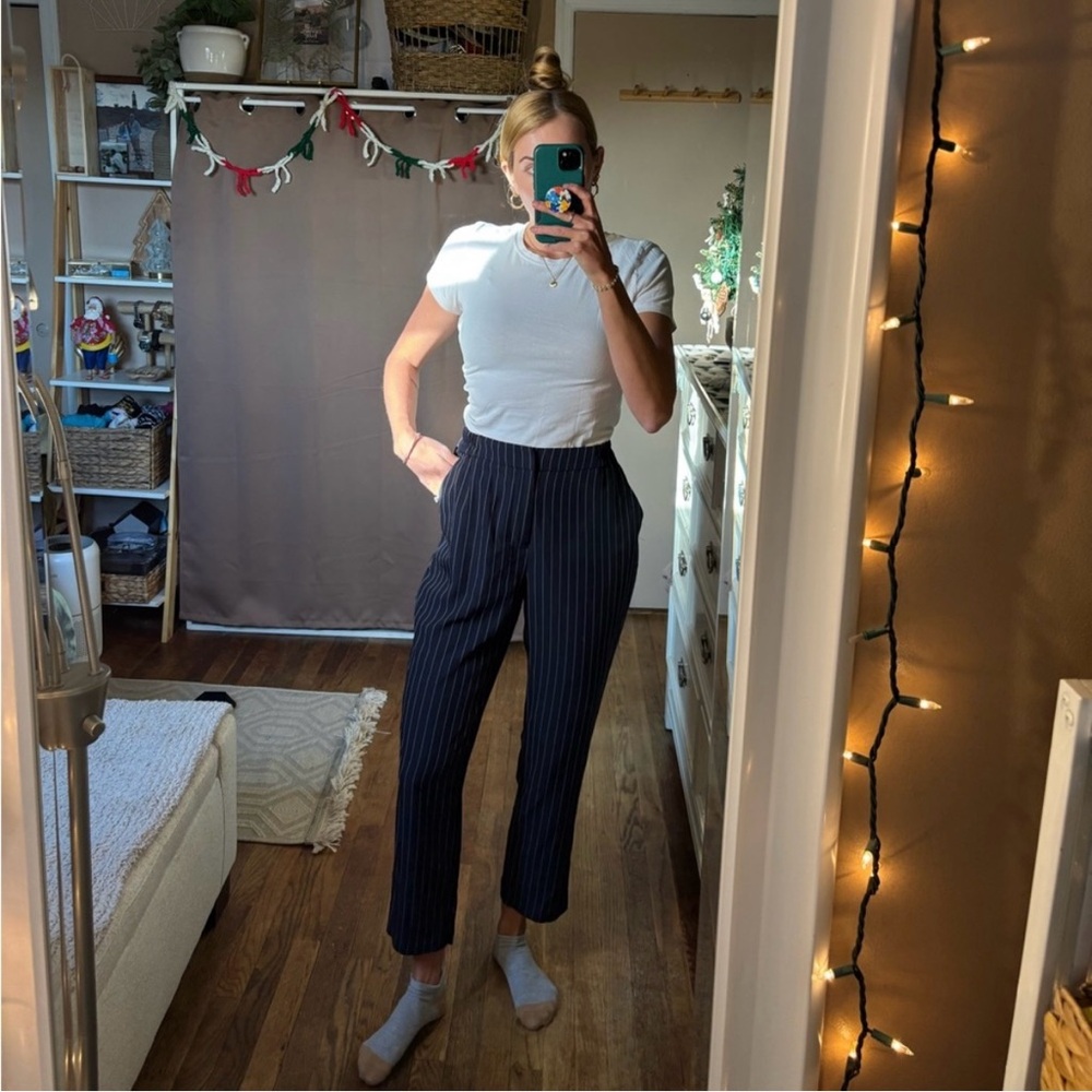 Target a new say stretch pin striped high waisted trousers - Picture 11 of 15